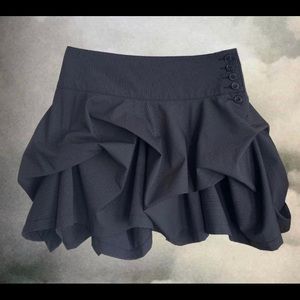 BEBE Pinstripe layered skirt